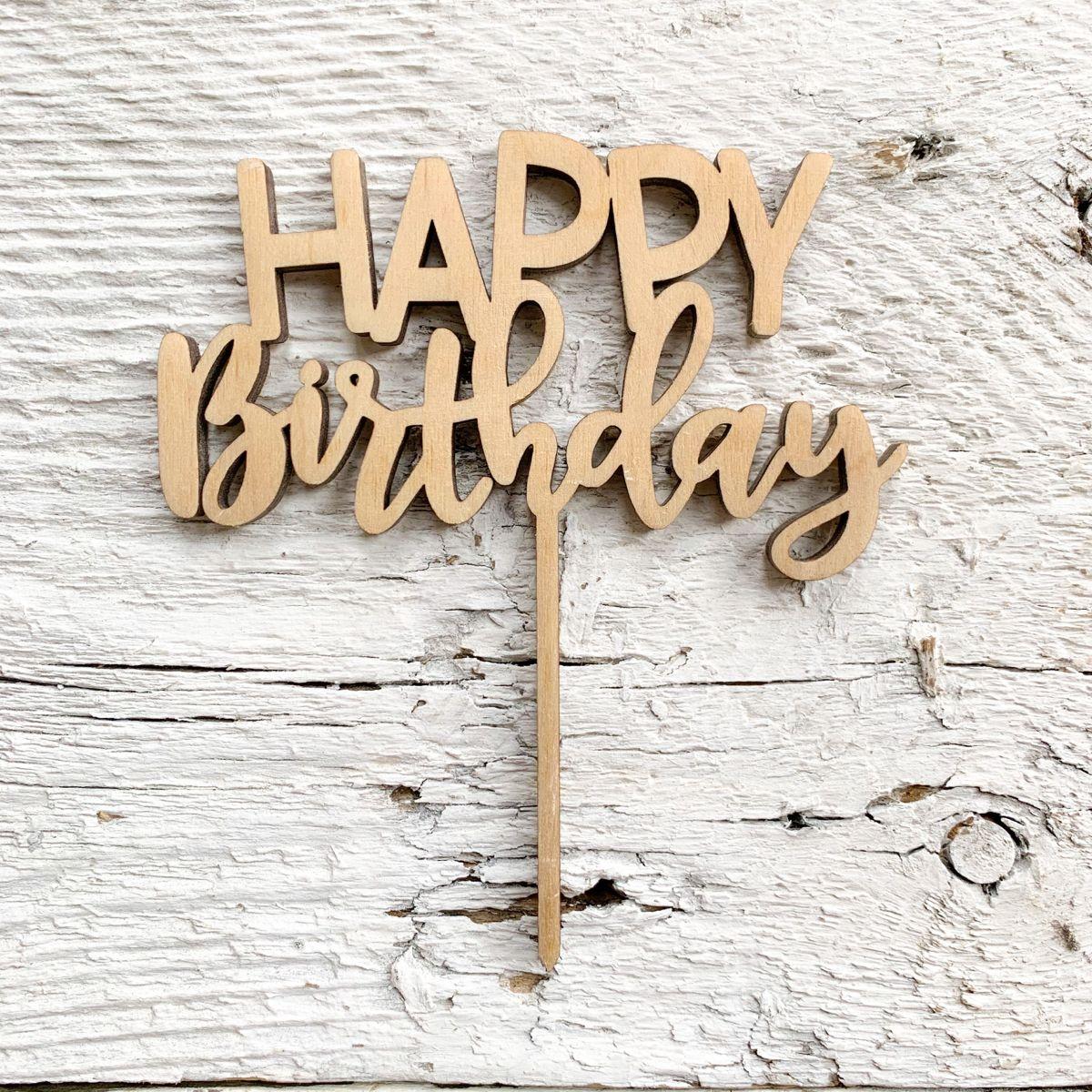 Custom Wooden Cake Topper